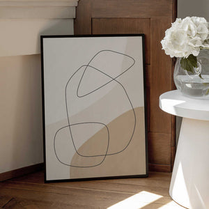 Tablou înramat „Graphic Shapes &amp; Lines Poster” de Elena Ristova