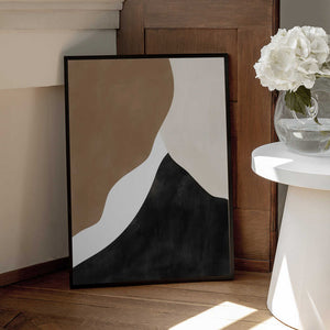 Tablou înramat „Abstract Beige and Brown Art” de Elena Ristova
