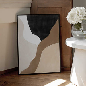Tablou înramat „Abstract Beige and Brown Art” de Elena Ristova