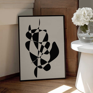 Tablou înramat „Abstract Black Shapes” de Elena Ristova