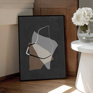 Tablou înramat „Organic Shapes in Earthy Tones” de Elena Ristova
