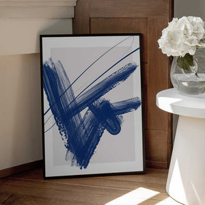Tablou înramat „ Bold Blue Brushstrokes” de Elena Ristova