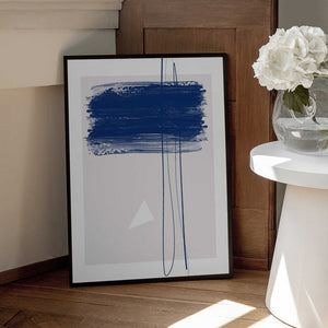 Tablou înramat „Bold Blue Brushstrokes” de Elena Ristova
