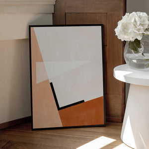 Tablou înramat „Abstract Geometric Art With Muted Tones” de Elena Ristova