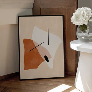 Tablou înramat „Geometric Shapes In Earthy Tones” de Elena Ristova