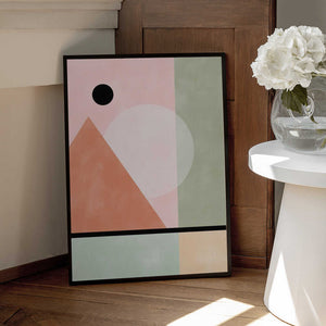 Tablou înramat „Geometric Shapes In Pastel Tones” de Elena Ristova
