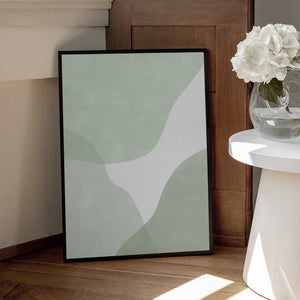 Tablou înramat „Soft Green Waves” de Elena Ristova