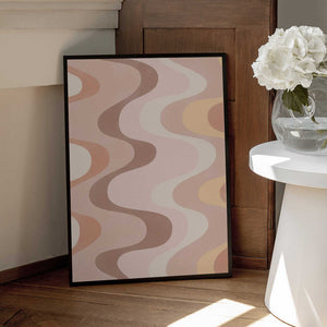 Tablou înramat „Retro-Style Wavy Patterns” de Elena Ristova