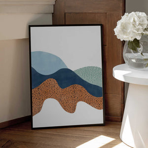 Tablou înramat „Textured Horizons” de Elena Ristova