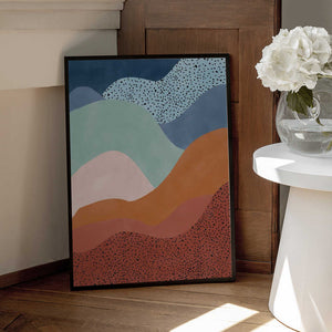 Tablou înramat „Colorful Wave Scape” de Elena Ristova