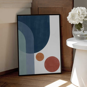 Tablou înramat „Overlapping Circles And Arches” de Elena Ristova