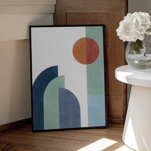 Tablou înramat „Geometric Shapes With A Minimalist Design” de Elena Ristova