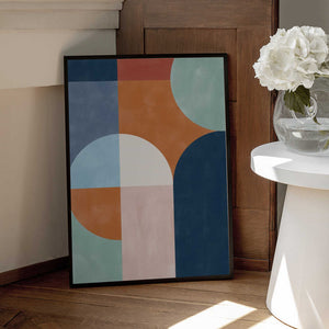 Tablou înramat „Geometric Shapes And Bold Colors” de Elena Ristova