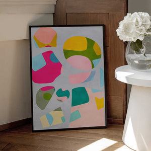 Tablou înramat „Minimal cutout colorful” de Ana Rut Bre