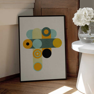 Tablou înramat „Rainbow Plus Shapes9” de Ana Rut Bre
