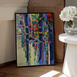 Tablou înramat „Colorful Cascade” de Dorothy Fagan