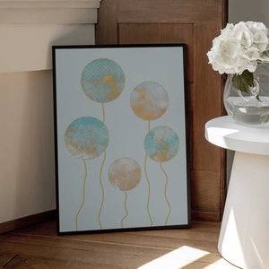 Tablou înramat „Watercolour Circles” de Bilge Paksoylu