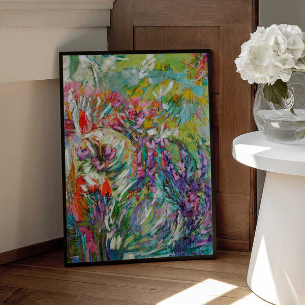 Tablou înramat „Pink Blossoms Abstract” de Dorothy Fagan