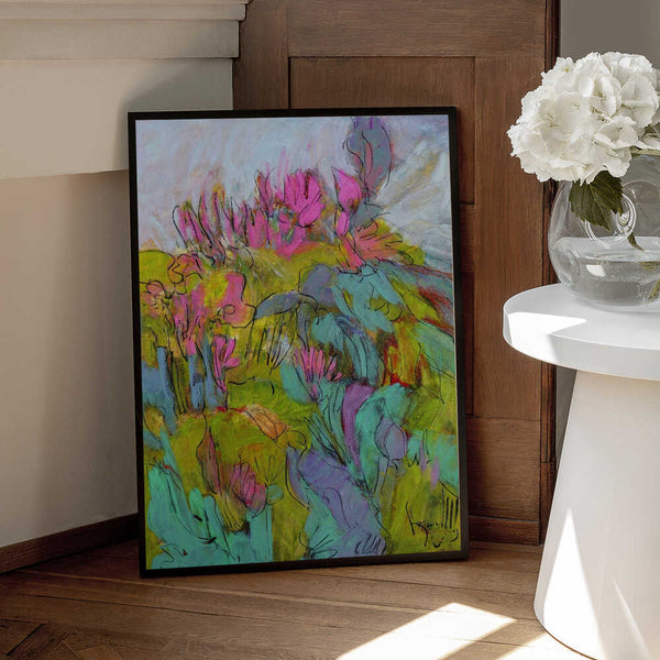 Tablou înramat „Whimsical Garden Dreams” de Dorothy Fagan