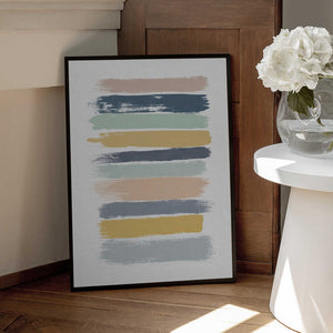 Tablou înramat „Pastel Stripes” de Orara Studio