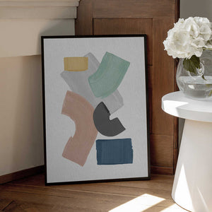Tablou înramat „Pastel Paint Blocks” de Orara Studio