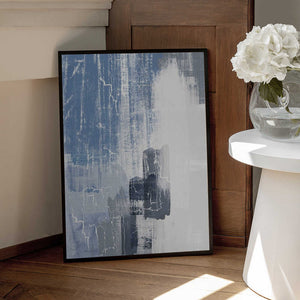Tablou înramat „Blue Canvas 1” de Sally Ann Moss