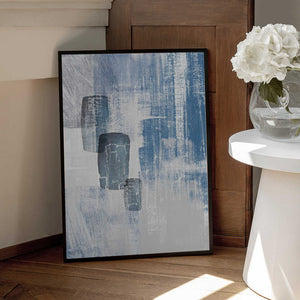 Tablou înramat „Blue Canvas 2” de Sally Ann Moss