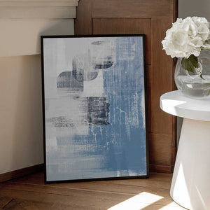 Tablou înramat „Blue Canvas 3” de Sally Ann Moss