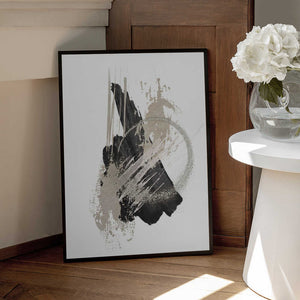 Tablou înramat „Black N Silver 1” de Sally Ann Moss