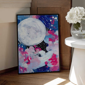 Tablou înramat „Magic Moon” de Ejaaz Haniff