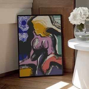 Tablou înramat „Sitting Muse Abstract” de Little Dean