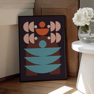 Tablou înramat „Mid Century Geometrical Balance” de Little Dean