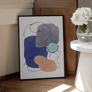Tablou înramat „Watercolor Organic Shapes 5” de Little Dean