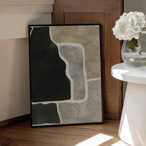 Tablou înramat „Black Abstract Mosaic” de Little Dean