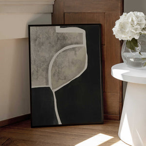 Tablou înramat „Black Abstract Mosaic” de Little Dean
