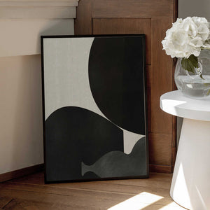 Tablou înramat „Black Abstract With Texture” de Little Dean