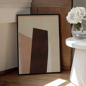 Tablou înramat „Geometric Shapes in Earthy Tones” de Little Dean