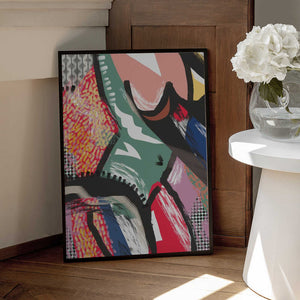 Tablou înramat „Vibrant Colorful Abstract” de Little Dean