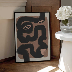 Tablou înramat „Abstract Black Portrait” de Little Dean