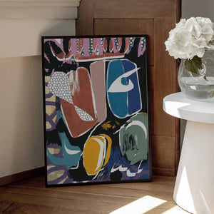 Tablou înramat „Playful Pebble Abstract” de Little Dean