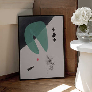 Tablou înramat „Geometric Shapes with Bold Color” de Little Dean