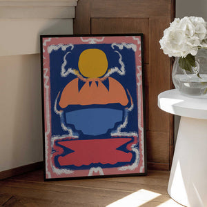 Tablou înramat „Bold Geometric Shapes and Vivid Colors” de Little Dean