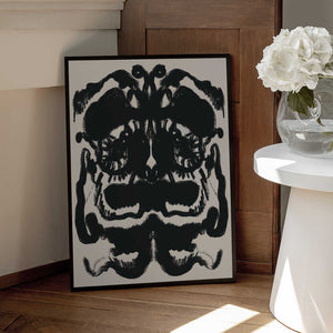 Tablou înramat „Abstract Inkblot Captures Symmetrical” de Little Dean