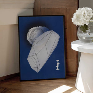 Tablou înramat „Abstract Moonlit Geometrics” de Little Dean