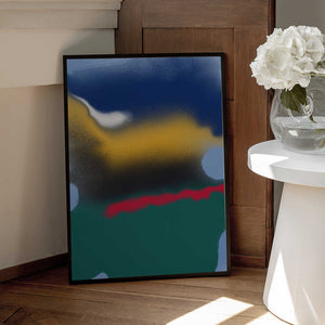 Tablou înramat „Blending Blue With Yellow” de Little Dean