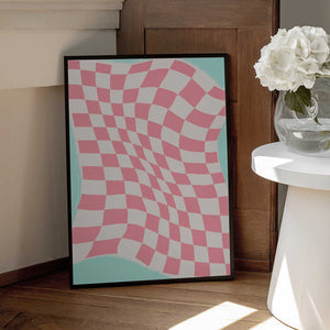 Tablou înramat „Rippled Checkered Wave” de Little Dean