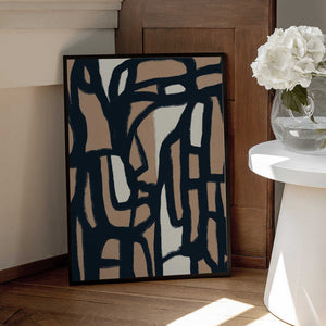 Tablou înramat „Abstract Maze Pathways” de Little Dean