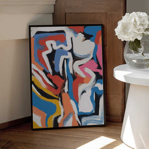 Tablou înramat „Bold colorful brushstrokes 02” de Little Dean