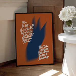 Tablou înramat „Abstract Blaze Script” de Little Dean