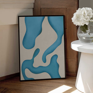 Tablou înramat „Azure Whimsy Flow” de Little Dean